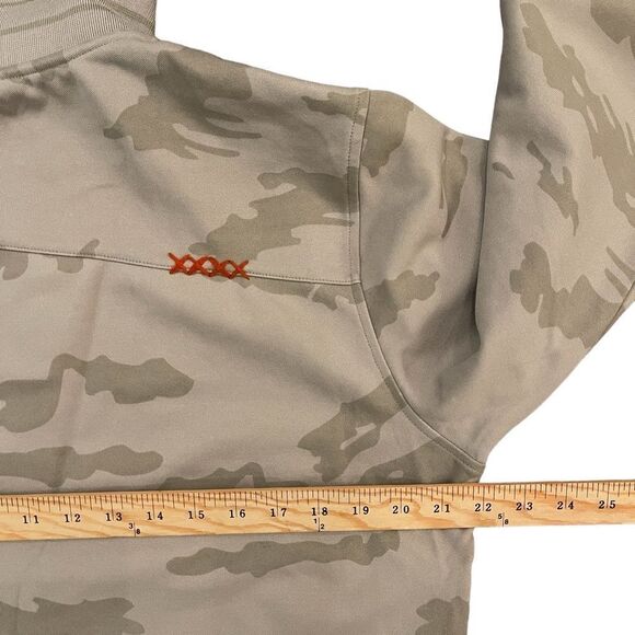 Billabong Jacket Zip Up Tan Camo Stand Up Collar Logo Men's M Pockets Sweater - Picture 10 of 13